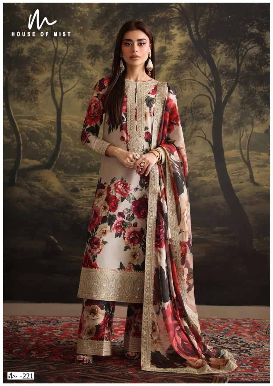 Ghazal Vol 23 By House of mist Pakistani Stylish Beautiful Colourful Printed & Embroidered Party Wear & Occasional Wear Pure cotton Dresses At Wholesale Price